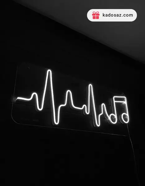 عکس ضربان قلب سفید مشکی
