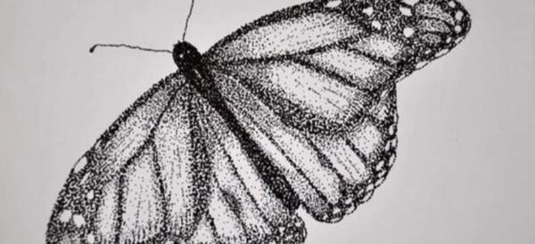 عکس نقاشی ساده با نقطه