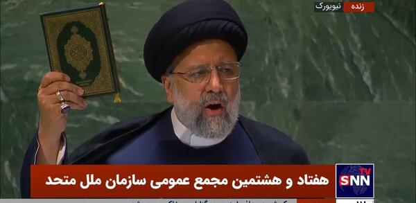عکس شهید سلیمانی در سازمان ملل