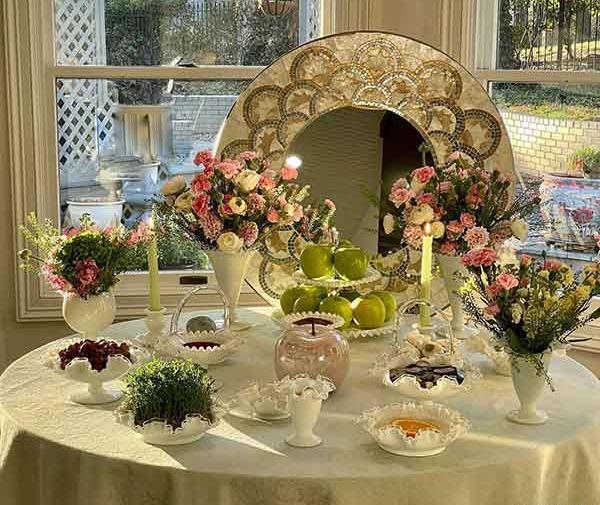 عکس سفره هفت سین جدید روی زمین