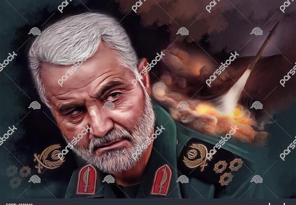 عکس قاسم سلیمانی با چفیه