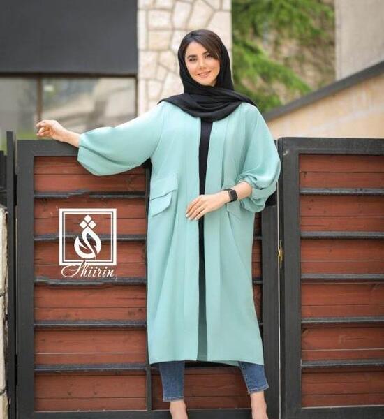 عکس مدل مانتو با پارچه ابروبادی
