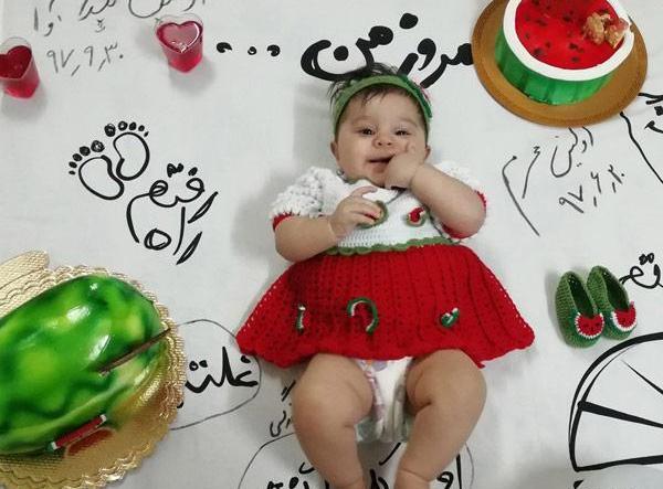 عکس پاییزی نوزاد دختر