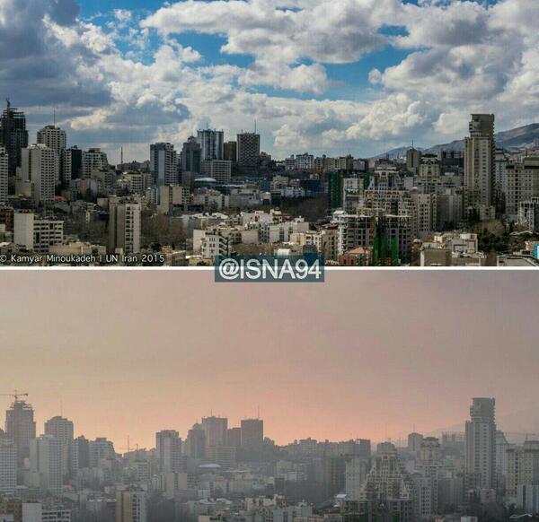 عکس آسمان آلوده