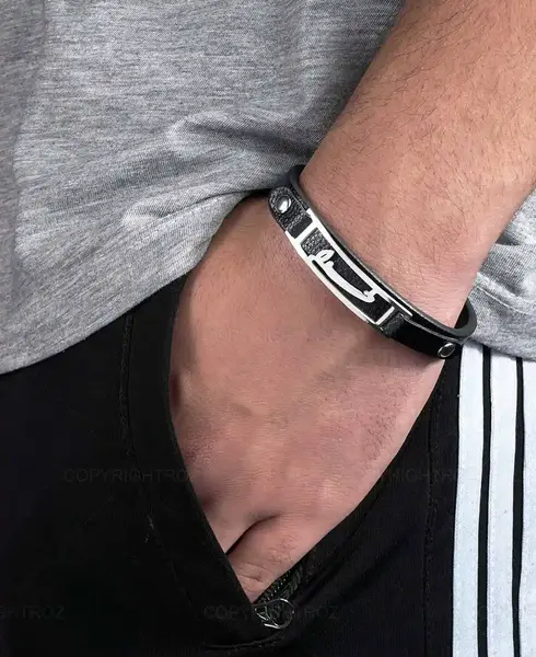 عکس دستبند پسرانه چرم