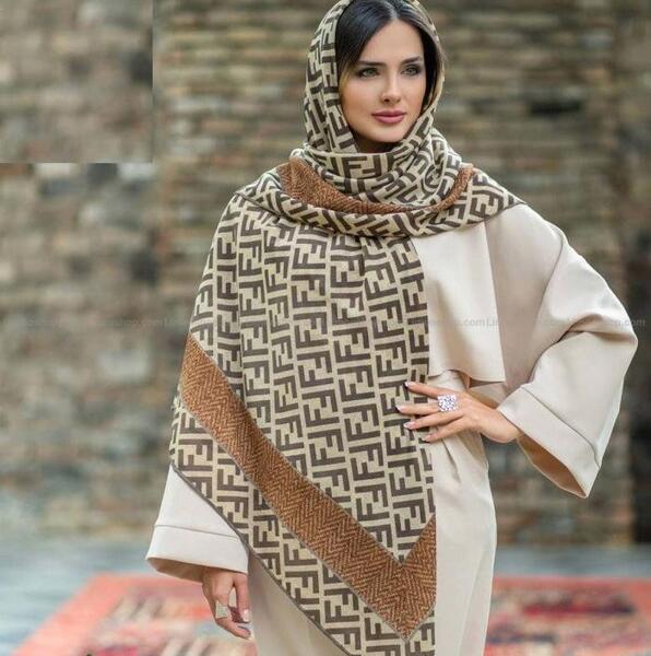 عکس روسری قهوه ای