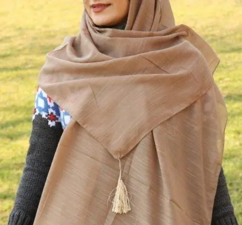 عکس روسری قهوه ای