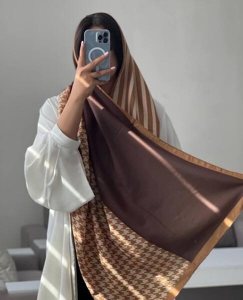 عکس روسری قهوه ای