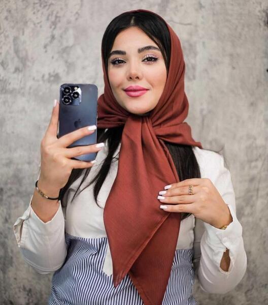 عکس روسری قهوه ای