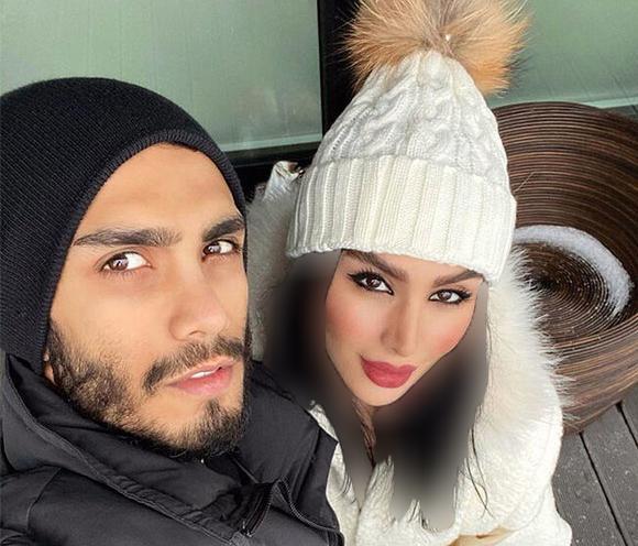 عکس دنیا جهانبخت و نامزدش