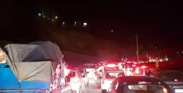 عکس جاده چالوس در شب
