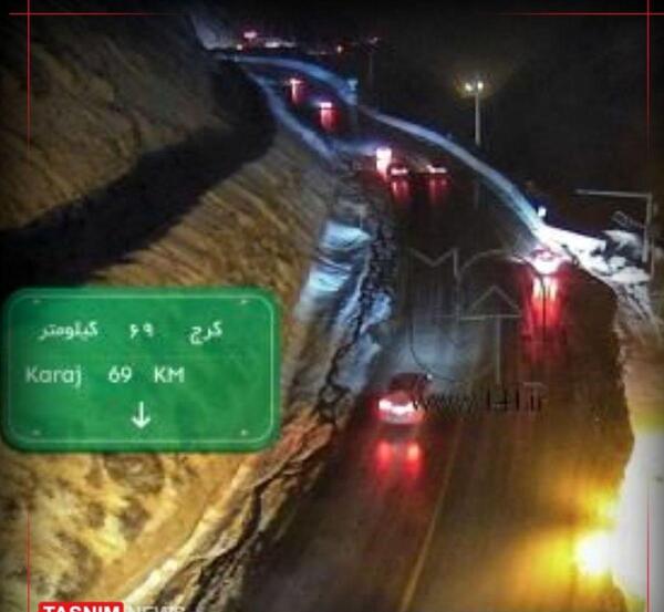 عکس جاده چالوس در شب