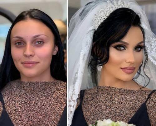 عکس های عروس قبل وبعد از ارایش