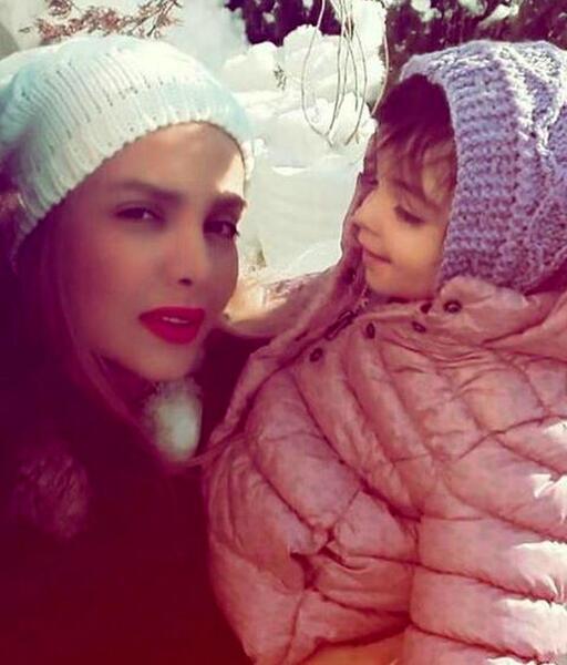 عکس امیر مهدی ژوله و دخترش گندم