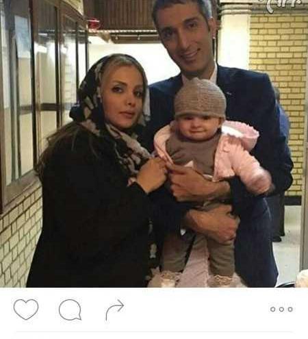 عکس امیر مهدی ژوله و دخترش گندم