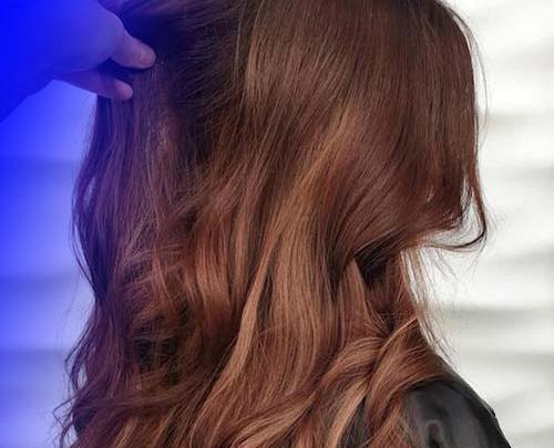 عکس رنگ مو تیره بدون دکلره