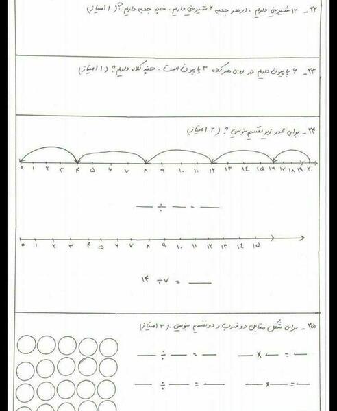 عکس آموزش ضرب و تقسیم
