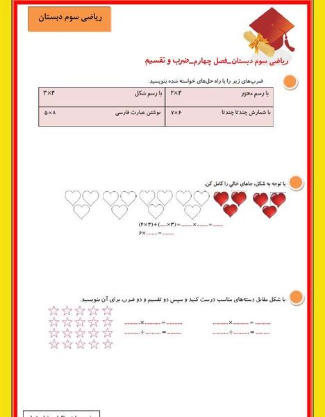 عکس آموزش ضرب و تقسیم