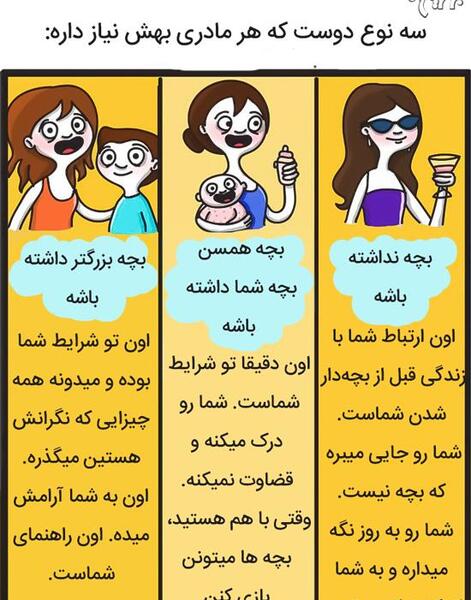 عکس نوشته کارتونی بچه داری