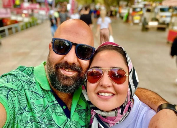 عکس علی اوجی با زنش