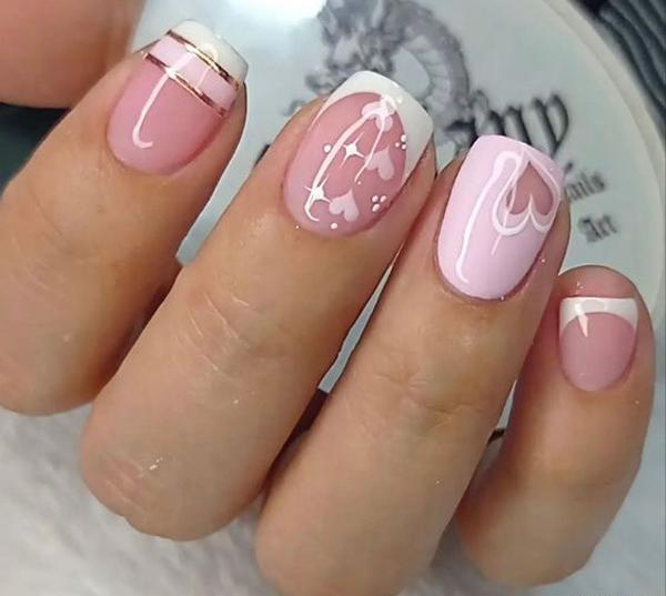 عکس مدل ناخن ژلیش دخترانه جدید کوتاه