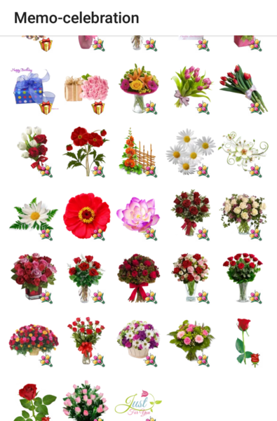 عکس استیکر گل