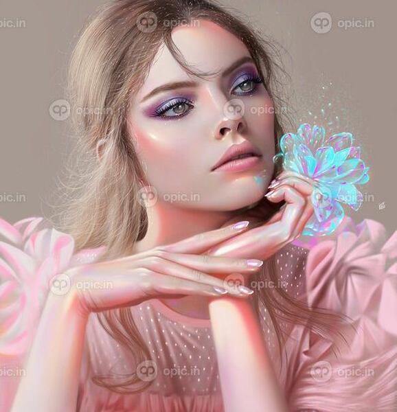 عکس زن زیبا نقاشی