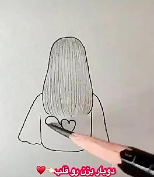 عکس نقاشی سیاه قلم ساده و آسان