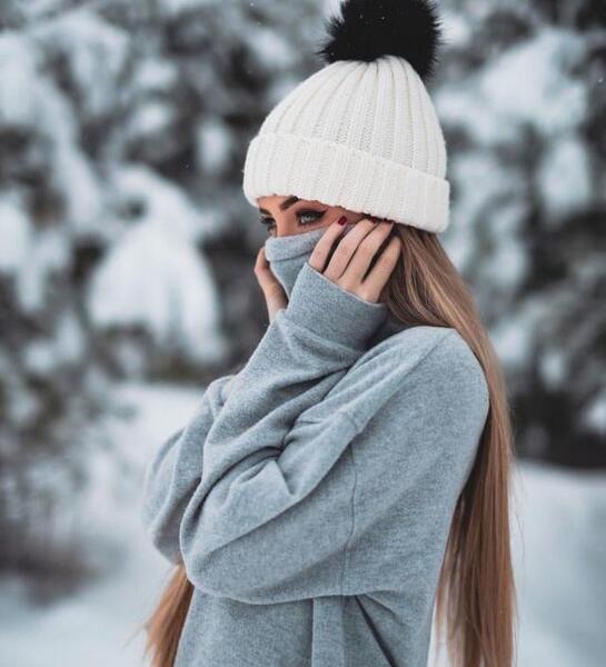 ایده ژست عکس در برف