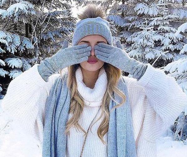 ایده ژست عکس در برف