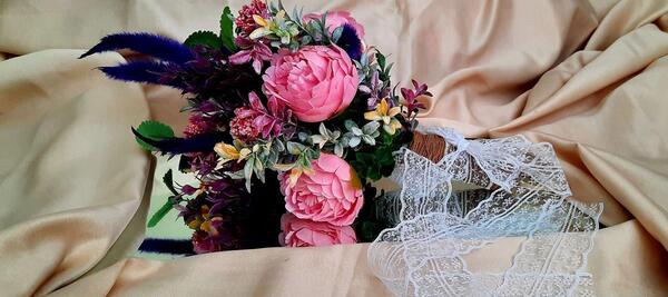 عکس دسته گل رز عروس