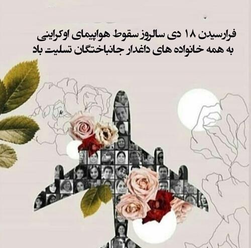 عکس سالگرد هواپیمای اوکراینی