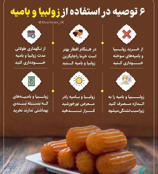 عکس نوشته زولبیا بامیه