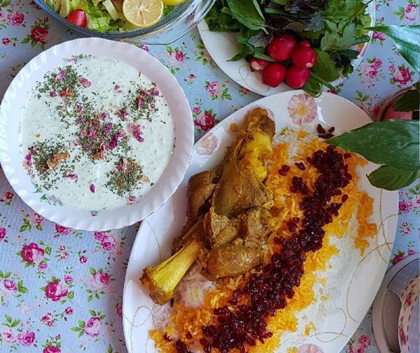 عکس تصاویر تزیین زرشک پلو با مرغ مجلسی