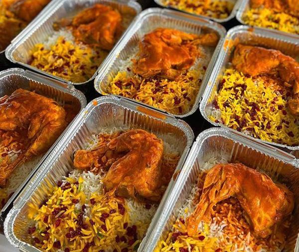 عکس تصاویر تزیین زرشک پلو با مرغ مجلسی