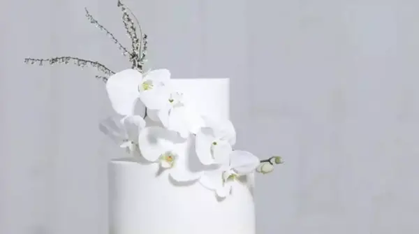 عکس کیک عروسی با گل عروس