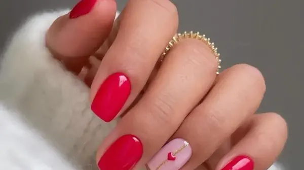 عکس مدل ژلیش ناخن رنگ قرمز