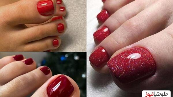 عکس مدل ژلیش ناخن رنگ قرمز