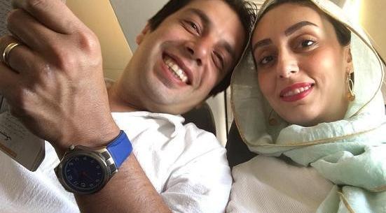 عکس عباس جمشیدی فر با همسرش