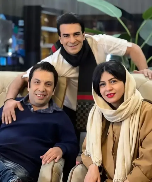 عکس عباس جمشیدی فر با همسرش