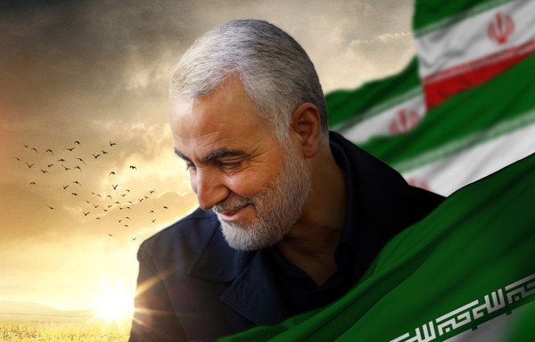 عکس شهید سلیمانی شجاعت و مقاومت