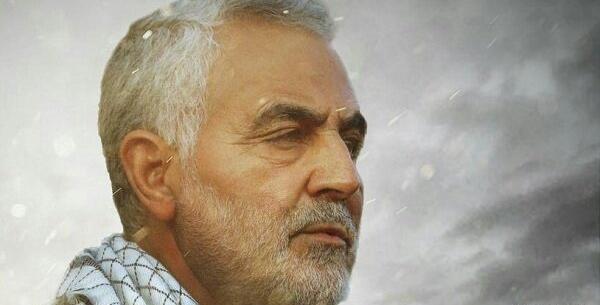 عکس شهید سلیمانی شجاعت و مقاومت