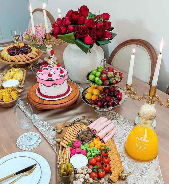 عکس ایده چیدن میز تولد
