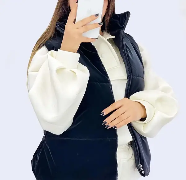 عکس پافر کوتاه دخترانه مشکی