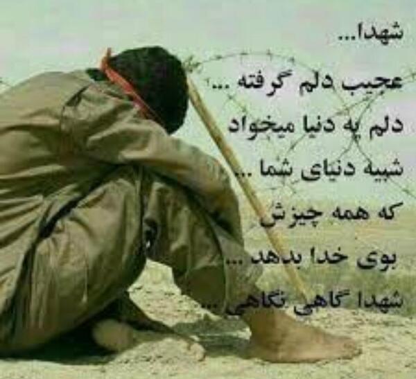 عکس نوشته دلم گرفته شهدا