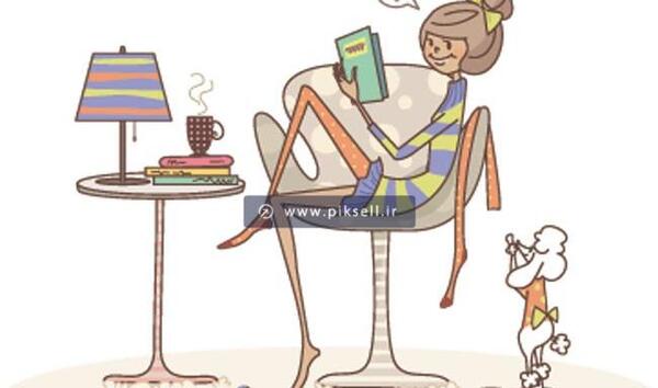 عکس نقاشی دختر روی صندلی