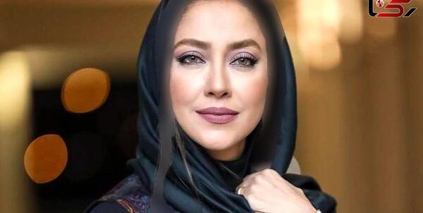 عکس بهاره کیان افشار با لباس آبی