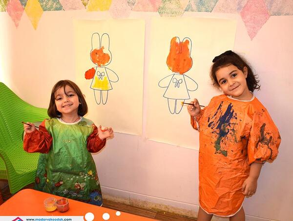 عکس نقاشی دخترانه مهد کودک