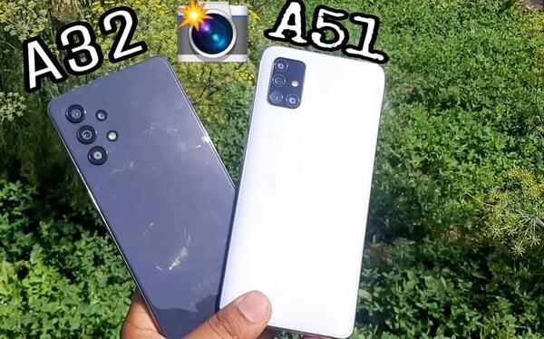 عکس گوشی a32 مقایسه با a51