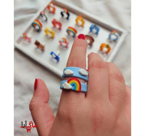 عکس انگشتر رنگین کمانی